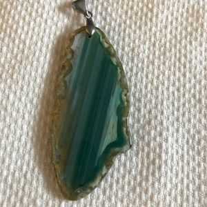 Geode Agate Slice Pendant